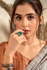Woven Satin Crape Saree